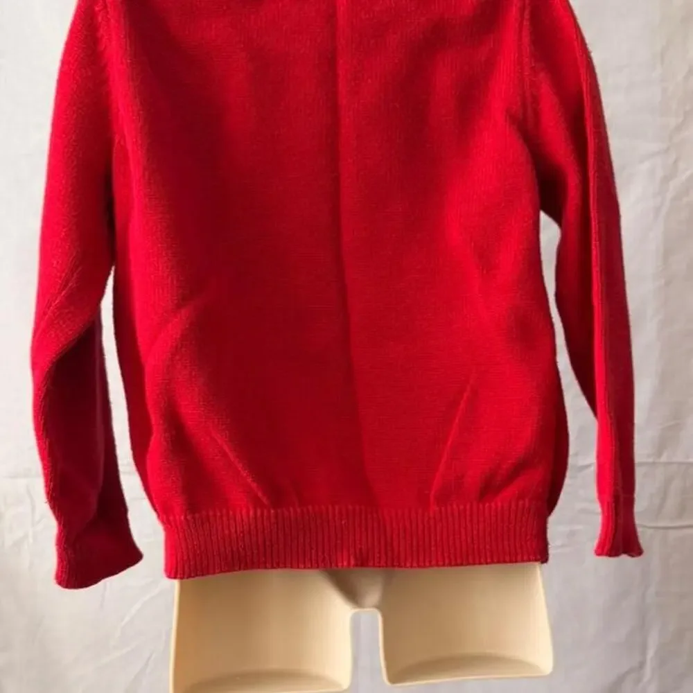 Class Club brand, Red vintage 90s cotton sweater.